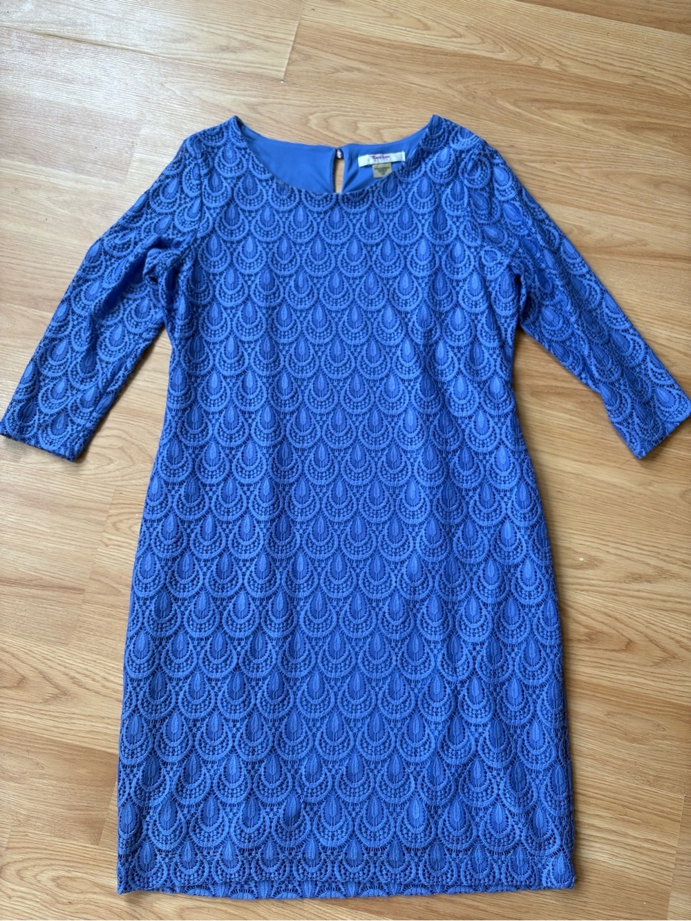 TanJay periwinkle Blue Lace Midi Dress 10p - Picture 3 of 9